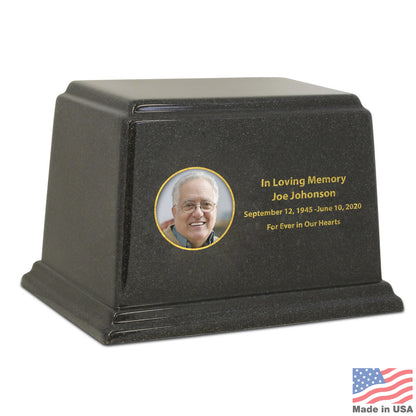 Life Treasured Black Stone Urn